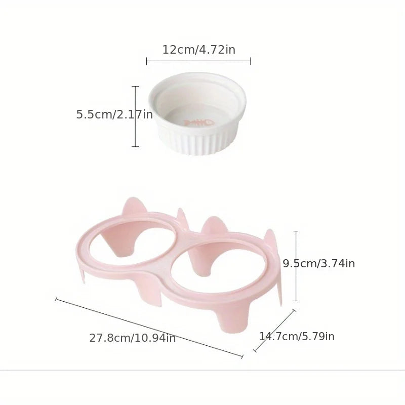 Pet ceramic feeding bowl
