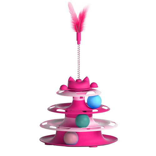 Cat Toys - Interactive Turntable, Teaser Wand, Balls