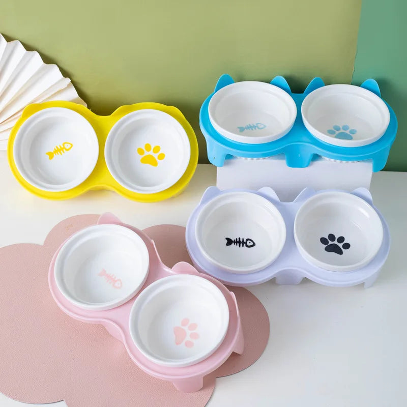 Pet ceramic feeding bowl